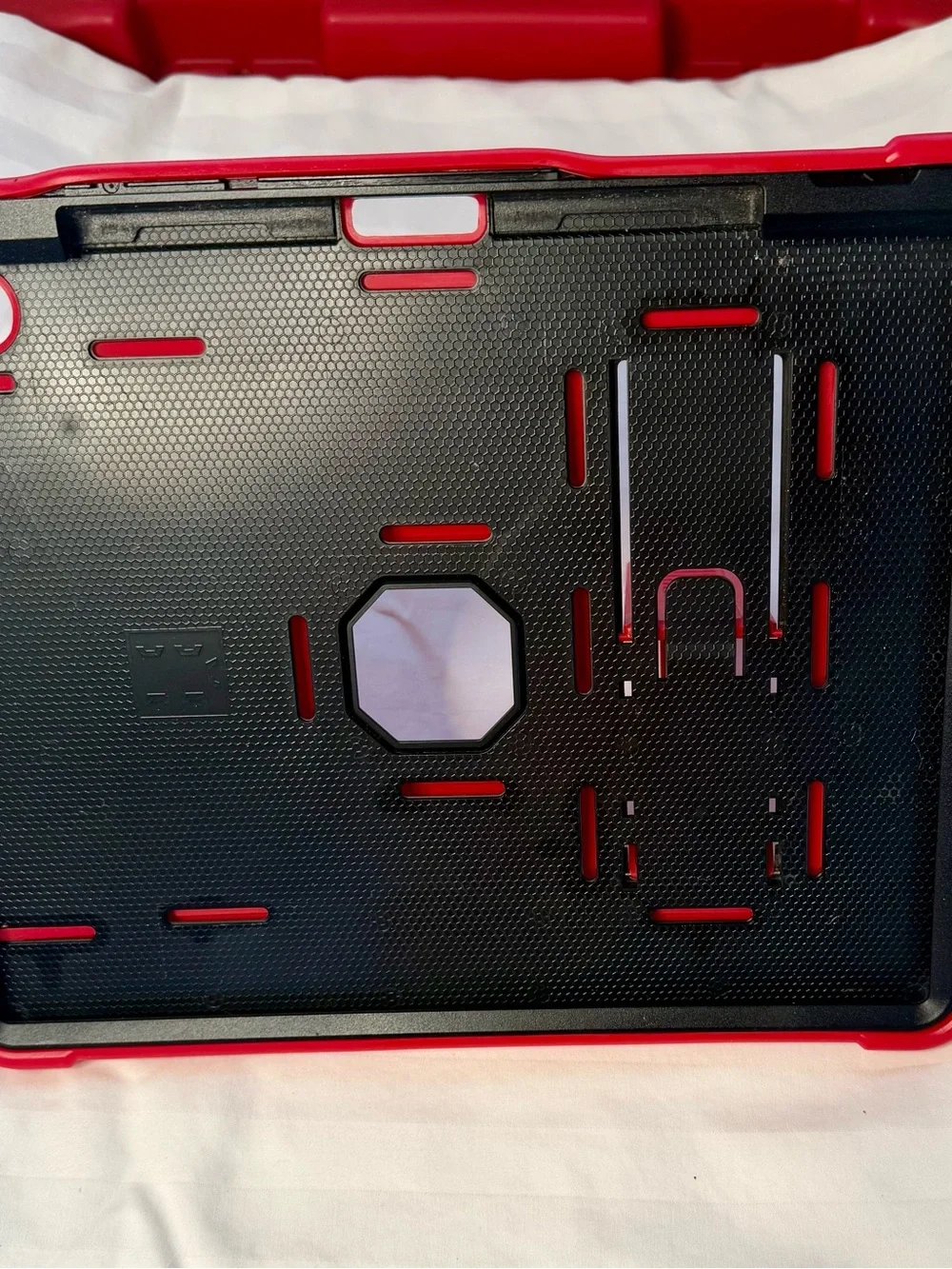 Dual-Layer Black and Red IPad 13 Inch Protective Case - Shock-Resistant Cover